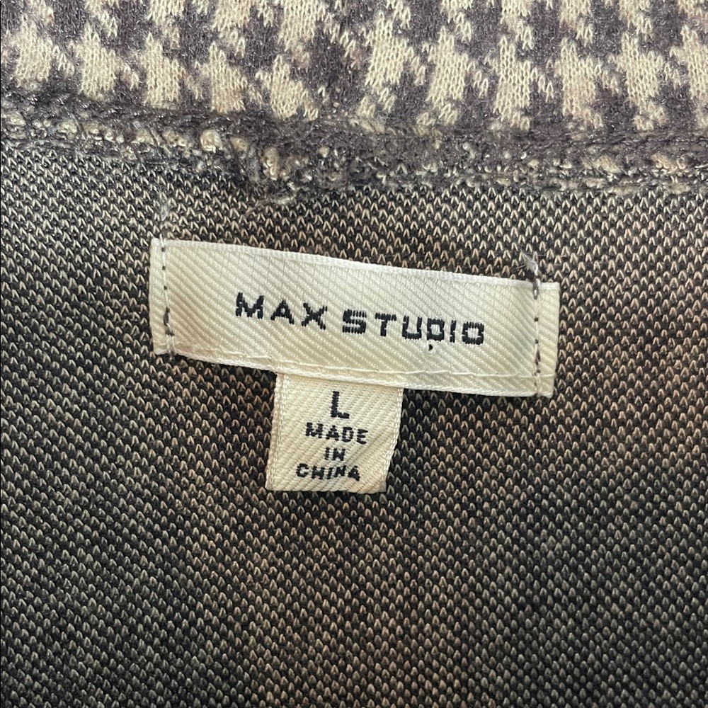 Max Studio Brown Houndstooth Patterned Dress - image 2